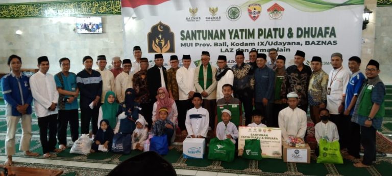 DSM Bersama MUI Provinsi Bali, Kodam IX/Udayana, Baznas, LAZ Dan Ormas Santuni Yatim Piatu Dan Duafa
